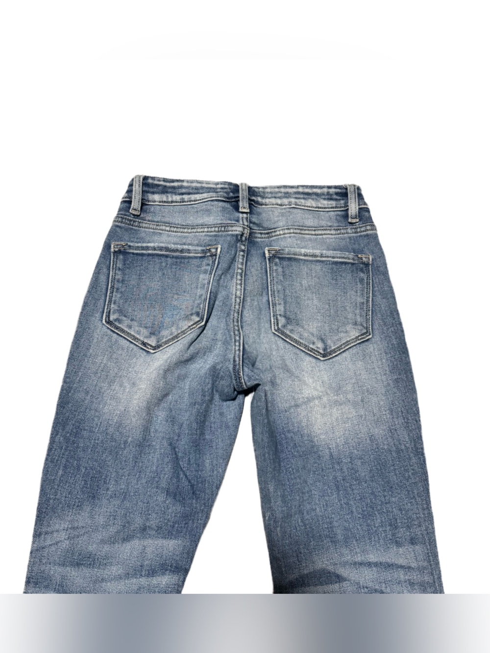 KanCan High Waisted Distressed Jeans Women's 26 Light Wash Denim Faded Stretch - Picture 2 of 6